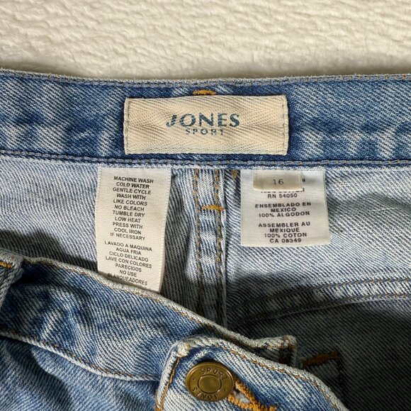 Vtg Jones Sport High Rise Mom Jeans Size 16 in Medium Wash Denim - Picture 2 of 8